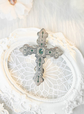 【月色星象】原创JK/DK小物金属珐琅徽章胸针【十字架-救赎】现货