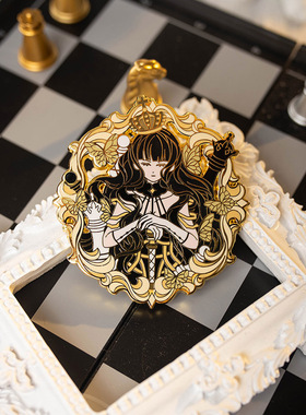 【月色星象】原创JK/DK小物金属珐琅徽章胸针【皇后】现货