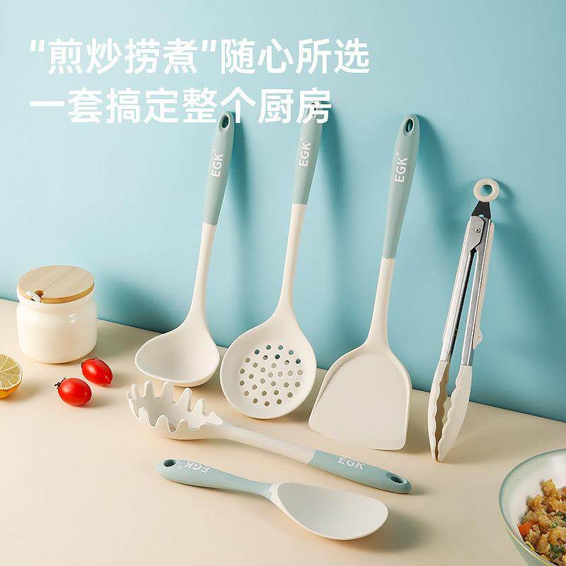 硅胶锅铲子不粘锅专用硅胶炒菜铲子汤勺耐高温食品级家用铲勺套装,厨房/烹饪用具,锅铲,淘宝优惠券,粉丝福利购,淘宝优惠卷