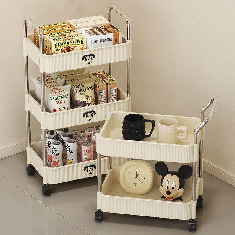 零食小推车卧室多层置物架家用带轮移动储物书架客厅高颜值架子,收纳整理,整理架/置物架/收纳架,淘宝优惠券,粉丝福利购,淘宝优惠卷