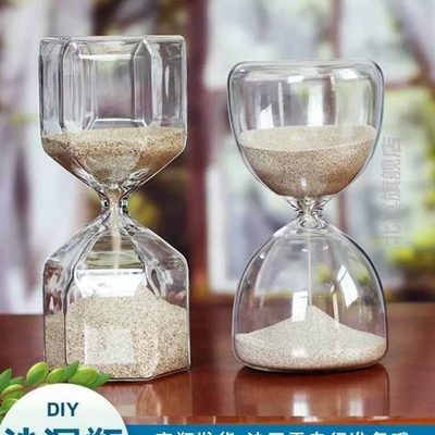 沙漏空瓶DIY流沙瓶空瓶自制沙漏计时器创意玻璃容器桌面装饰摆件