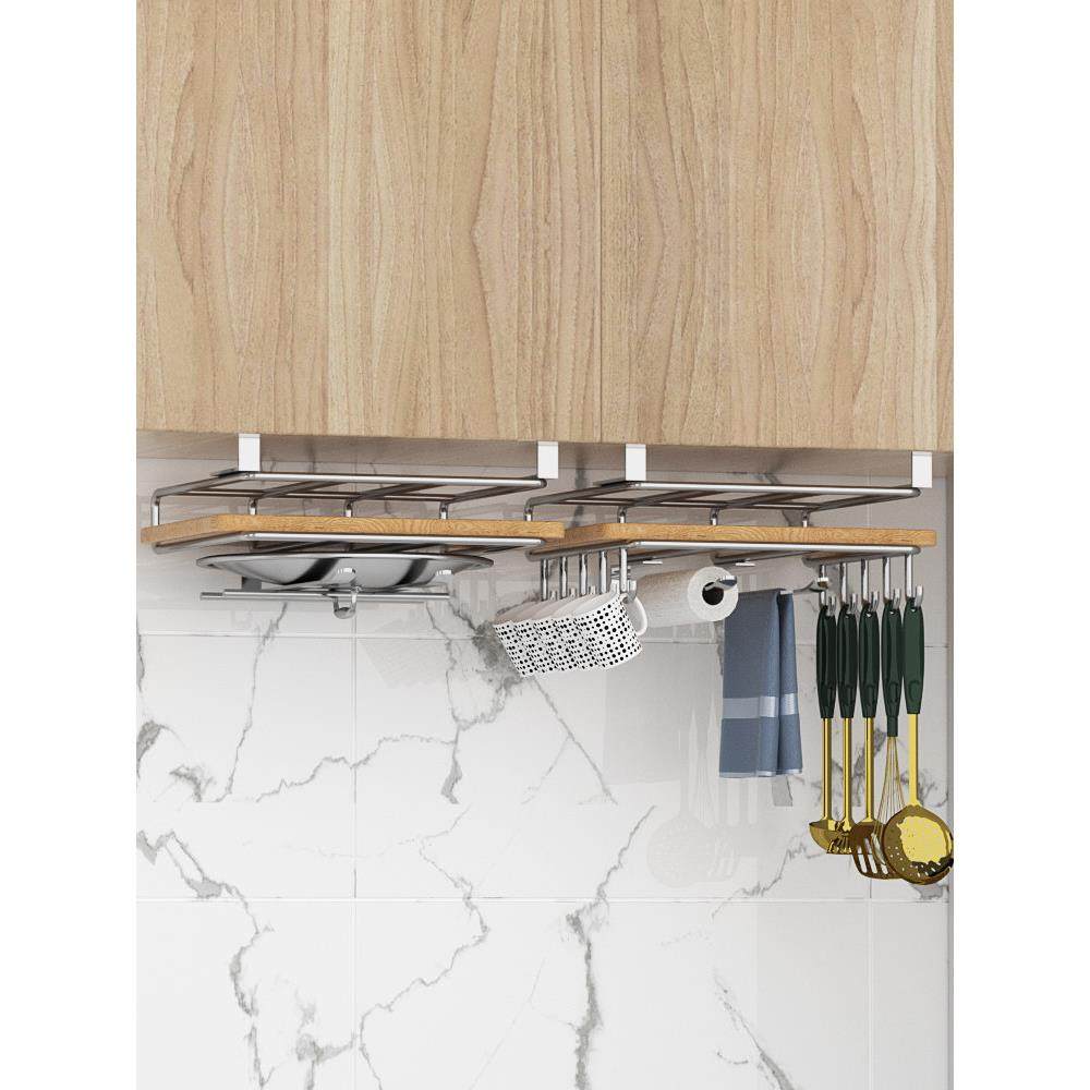 厨房神器304不锈钢免打孔壁挂置物架砧板架锅盖架整体橱柜下挂架,厨房/烹饪用具,厨房置物架/置物柜/角架,淘宝优惠券,粉丝福利购,淘宝优惠卷