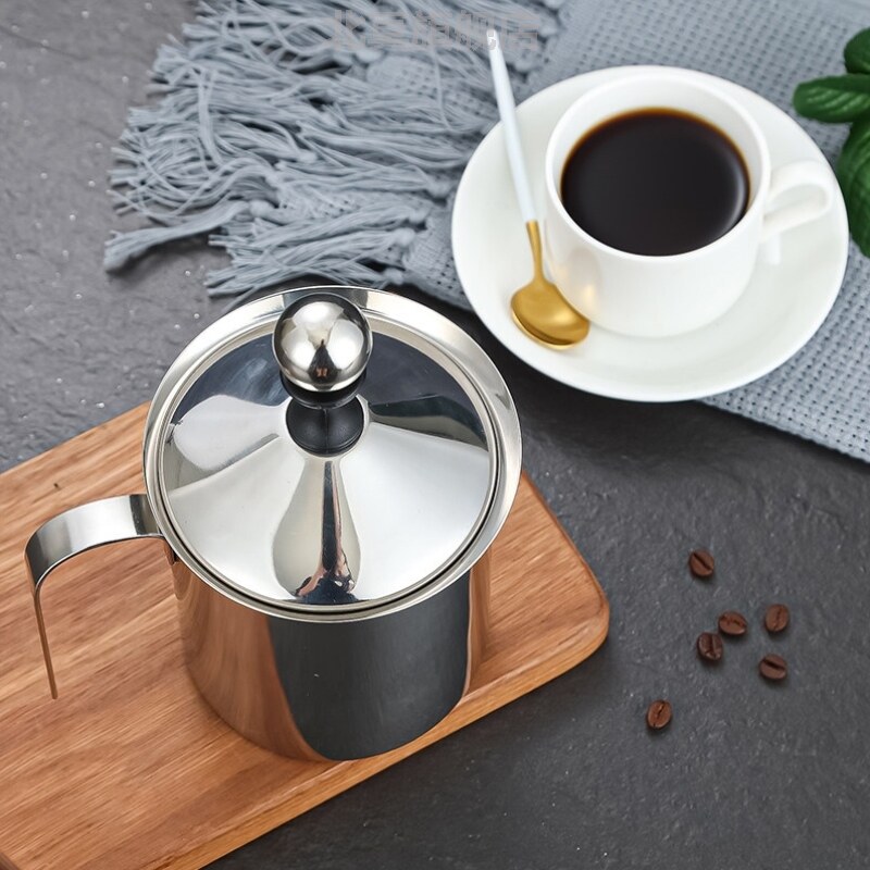 双层不锈钢打奶泡器手动抽打器冰冷牛奶打泡器咖啡打发杯奶泡机