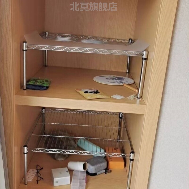 厨房间多功能置物架厨房置物架一层微波炉收纳台面架橱柜分层衣柜
