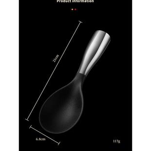 可立式硅胶饭勺不锈钢大号电饭锅盛饭勺子不粘饭家用饭铲匙耐高温