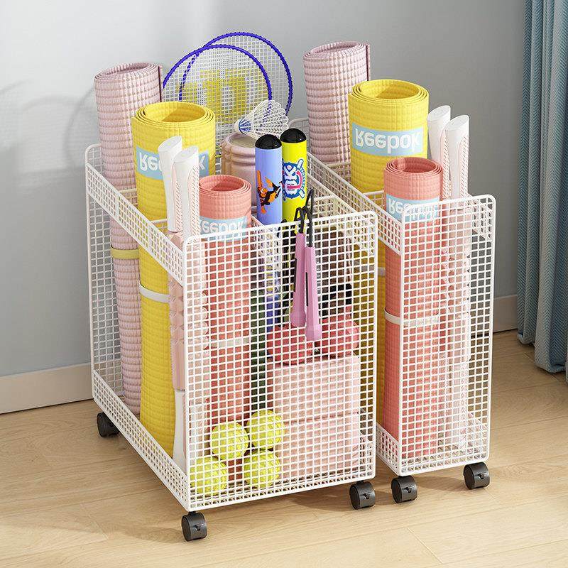 瑜伽垫收纳筐篮带轮健身收纳架运动器材工具筒收纳神器家用置物架,收纳整理,运动器材收纳用具,淘宝优惠券,粉丝福利购,淘宝优惠卷