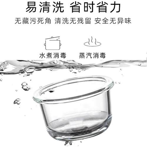 迷你小玻璃碗玻璃辅食盒保鲜碗迷你小容量便携式耐高温可微波可蒸