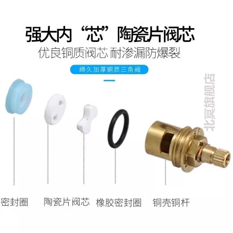 铜体单水明装淋浴龙头双外丝活接直通阀挂墙单冷淋浴花洒4分开关