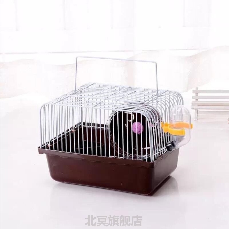 仓鼠笼子小型便携外带宠物乘凉盒子大号金丝熊松鼠双层透明笼别墅