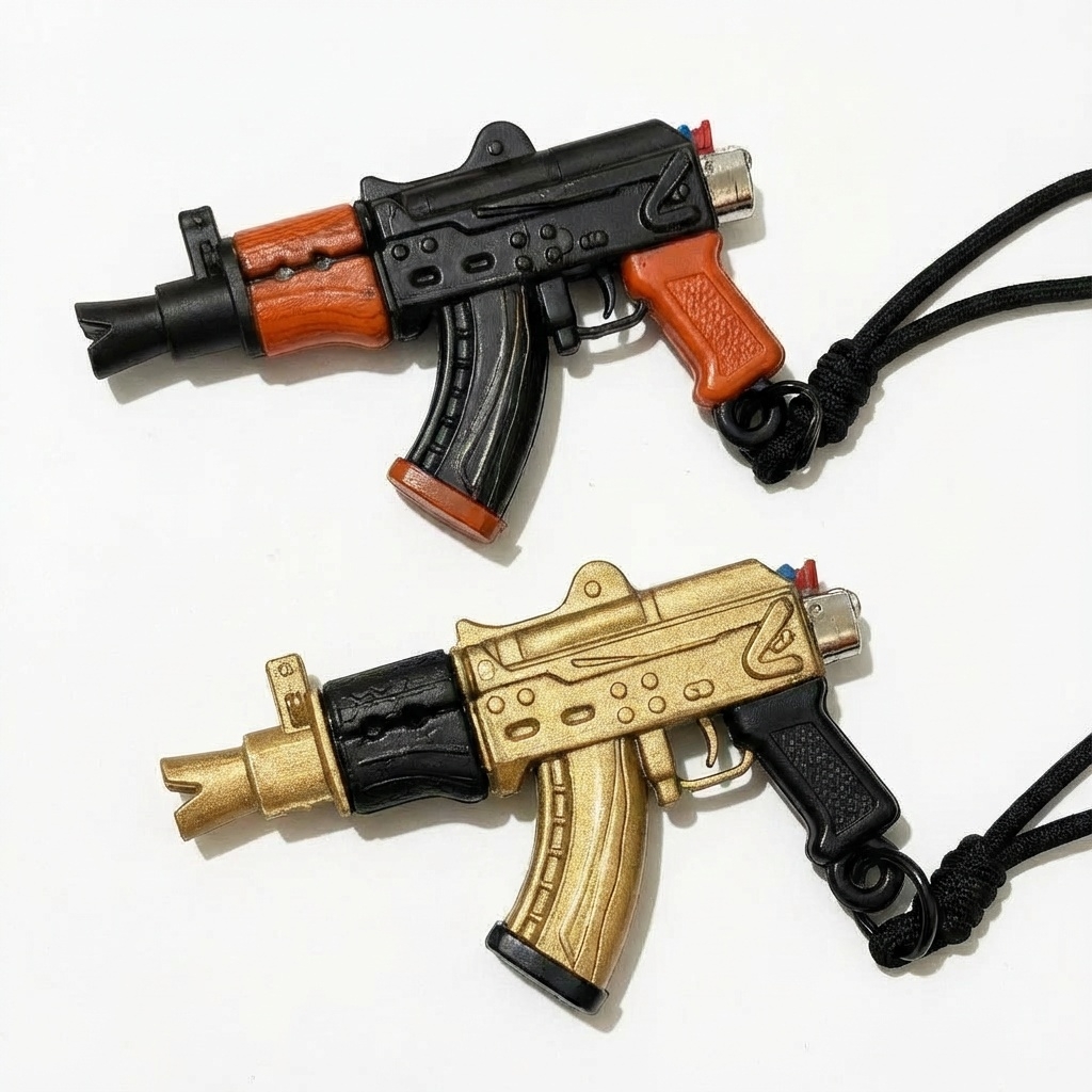 个性创意BICj5打火机外壳送男友高颜值武器模型手枪打火机壳