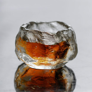 新品日式古法冰冻烧茶杯 随型琉璃杯酒杯简约闻香茶道公道杯ins风