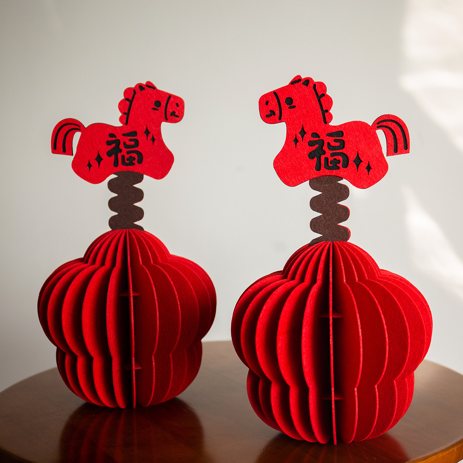 2026马年装饰品居家布艺立体摆件过新年氛围场景春节店铺前台布置