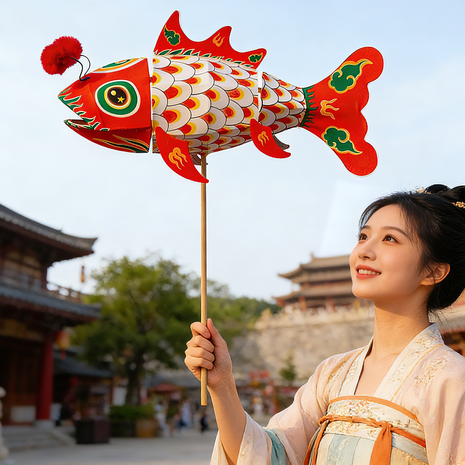 马年创意新款儿童手持发光花灯元宵灯笼手工diy制作材料包小学生