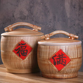 杂粮罐 50斤米桶家用面缸老式 景德镇米缸陶瓷带盖密封防潮虫20