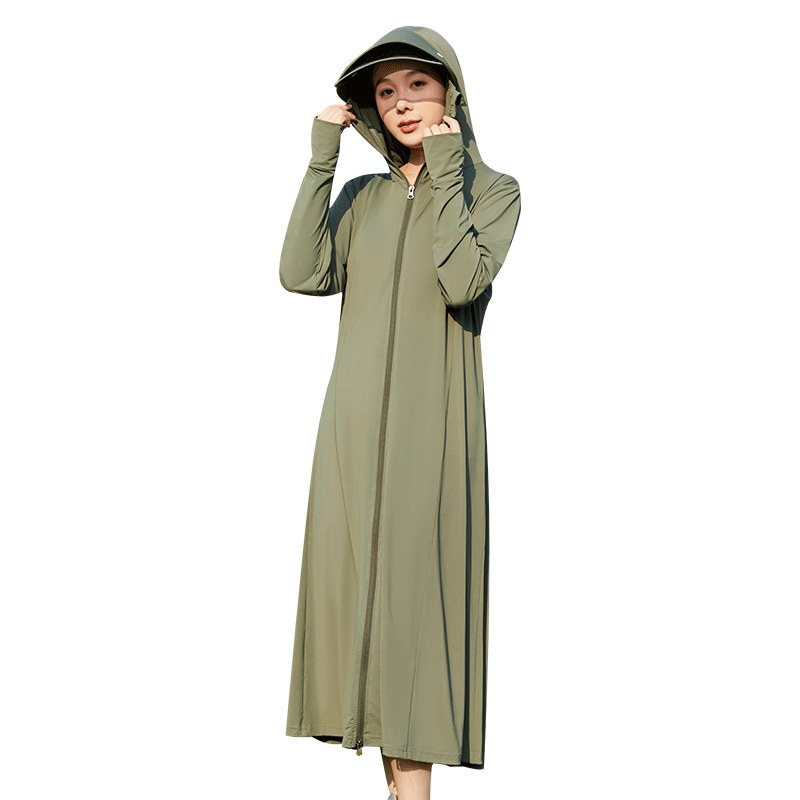 防晒衣女长款全身夏季防紫外线冰丝凉感电动车防晒服宽松显瘦百搭