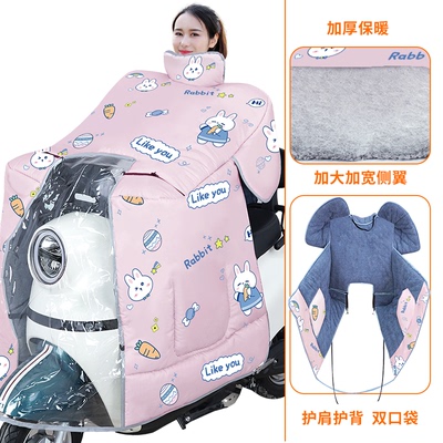 加绒加厚防水四季风板电动摩托车
