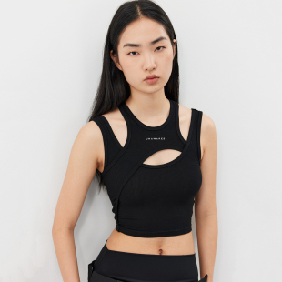 錯位結(jié)構(gòu)針織背心 連體衣 戚薇同款 短款 甜辣內(nèi)搭女 Unawares.