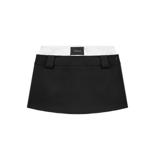 UNAWARES WARDROBE系列 双层腰拼接mini半裙