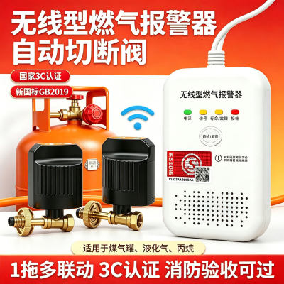 无线煤气泄漏报警器自动切断阀
