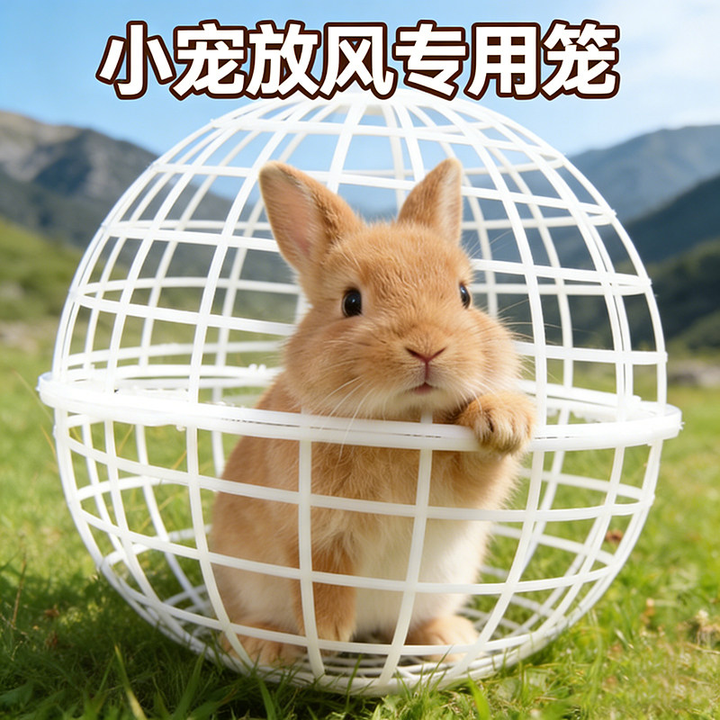 兔子外出防丢神器放风玩耍滚笼宠物兔兔龙猫户外解闷玩具外带笼子