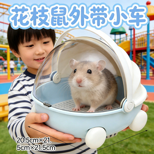 花枝鼠专用外带篮子手提背包小车宠物仓鼠豚鼠刺猬的便携盒箱笼子