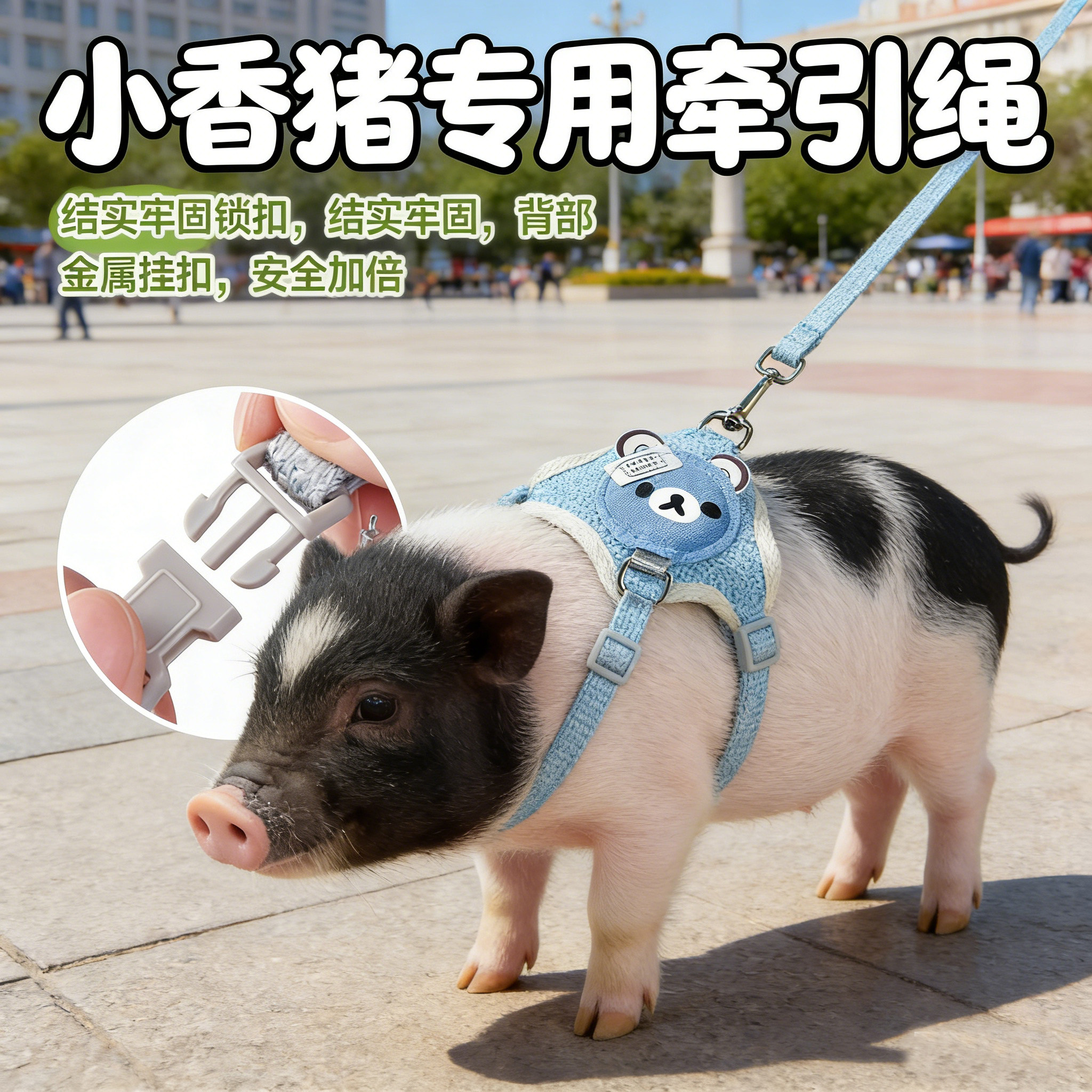 小香猪专用牵引绳外出神器溜遛宠物迷你猪穿的衣服绳子生活的用品,宠物/宠物食品及用品,兔绳,淘宝优惠券,粉丝福利购,淘宝优惠卷
