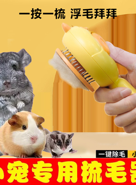 宠物龙猫荷兰猪专用梳毛器去浮毛按摩解闷玩具松鼠兔子的梳子用品