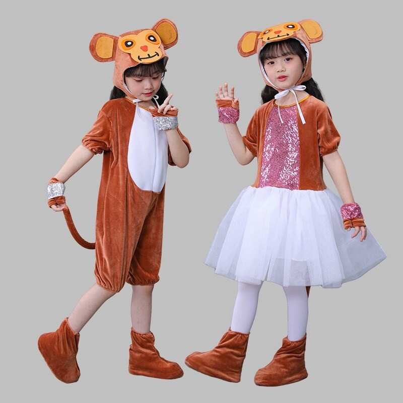儿童小猴子演出服舞蹈新款六一儿童节捞月年会话剧服装十二生肖