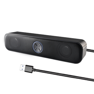 usb音响电脑小音箱桌面一线通直插口式台式机笔记本专用有线家用