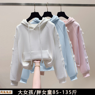 女大童卫衣春款胖女孩大码宽松春装青少年少女初中学生胖女童上衣