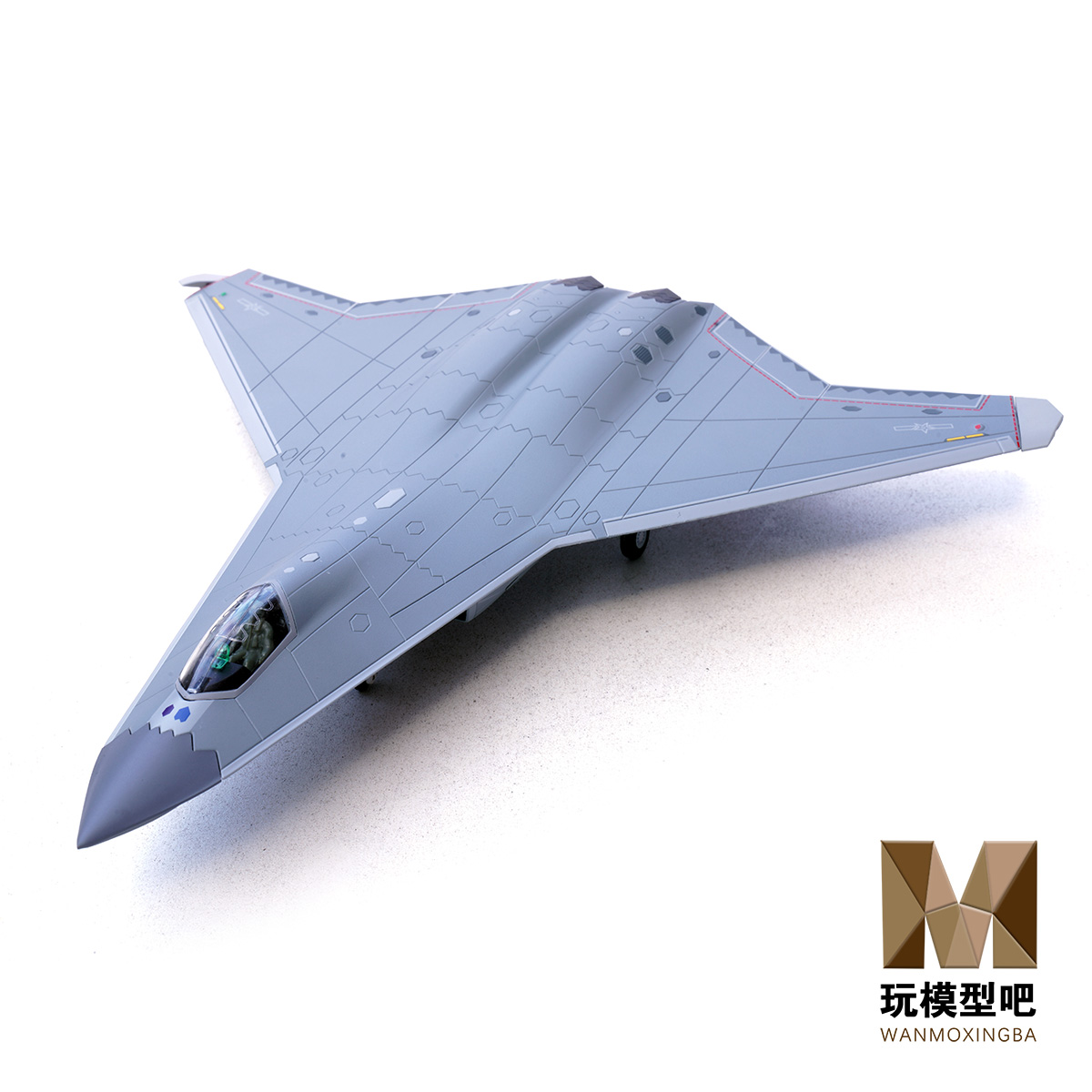 AF1 1:72歼-50战斗机空军六代机合金成品军事模型收藏摆件