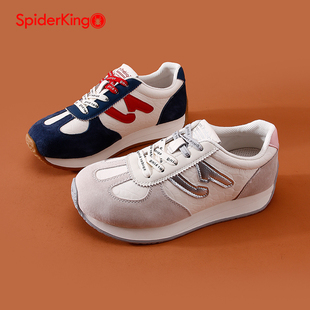 显脚小户外街头潮鞋 真皮软底休闲运动鞋 女2025年秋季 蜘蛛王德训鞋