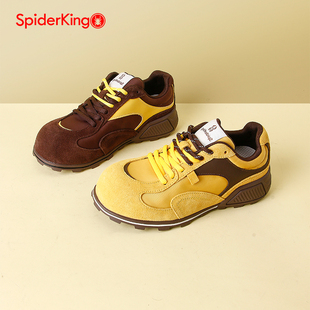 户外休闲旅游鞋 蜘蛛王真皮糖果色丑萌德训鞋 女2025春秋运动老爹鞋