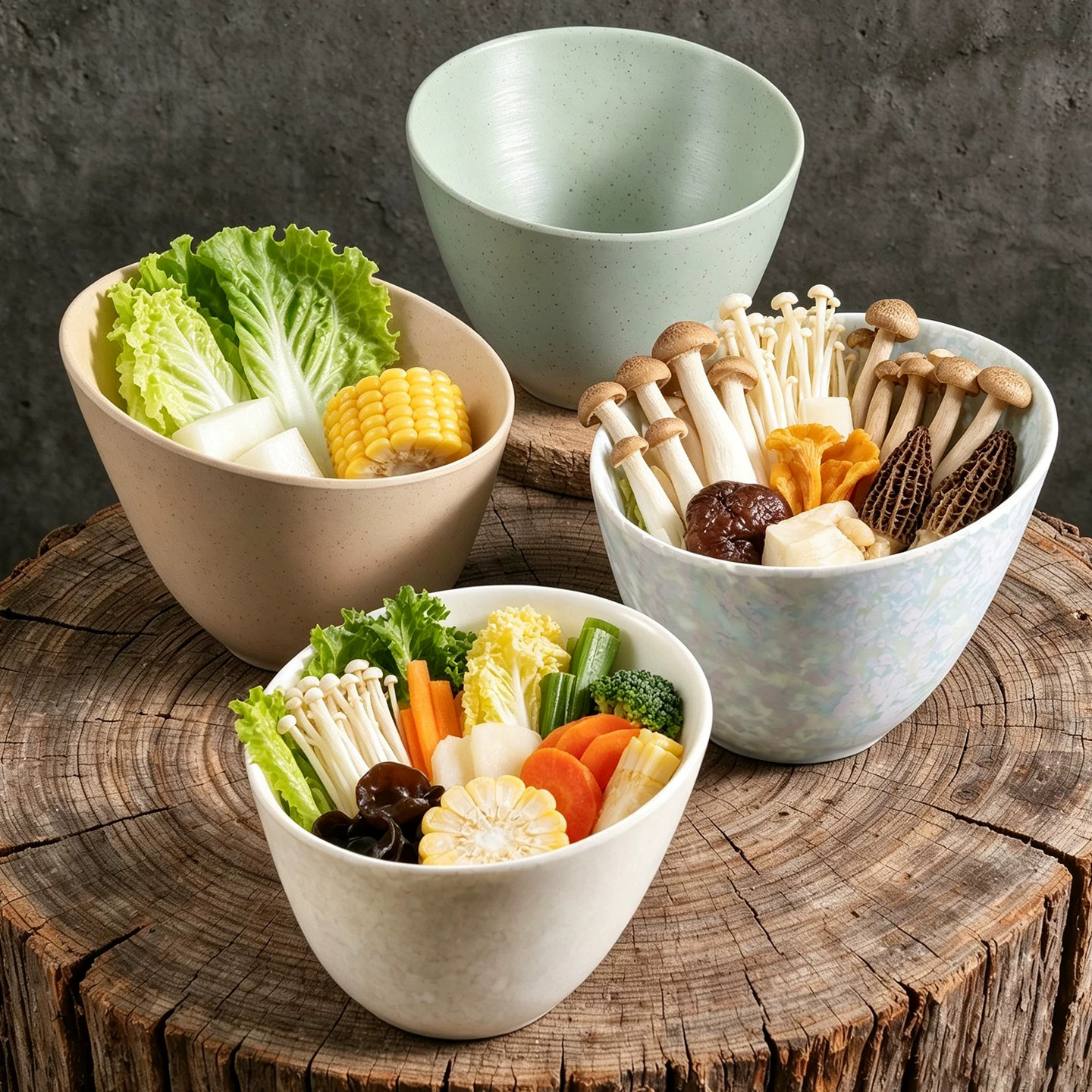 密胺斜口碗仿瓷火锅烤肉店蔬菜生菜桶自助餐厅酱料小料调料碗商用