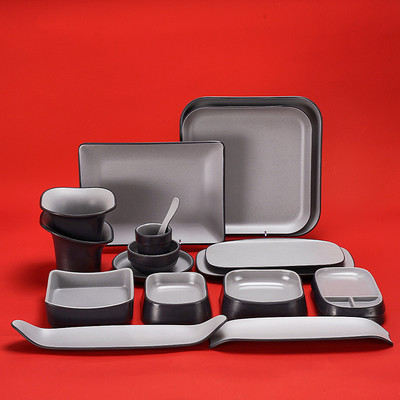 扬格密胺餐具创意长方形盘