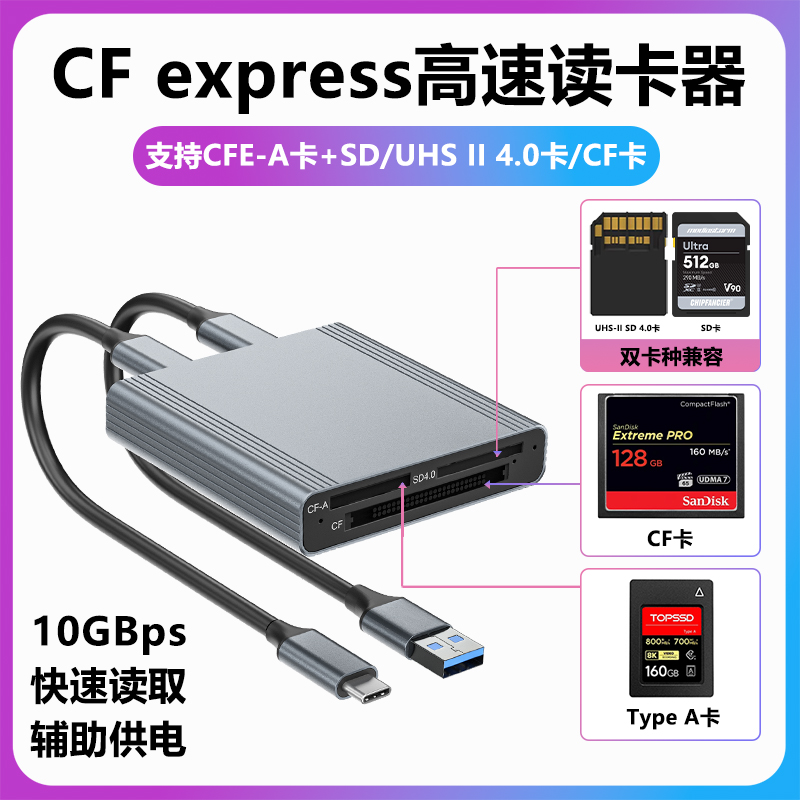 TypeA卡读卡器CFB存储卡高速CFA