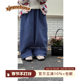 虾酱麻麻男童加绒裤子冬装2025新款男孩长裤加厚保暖儿童装休闲裤