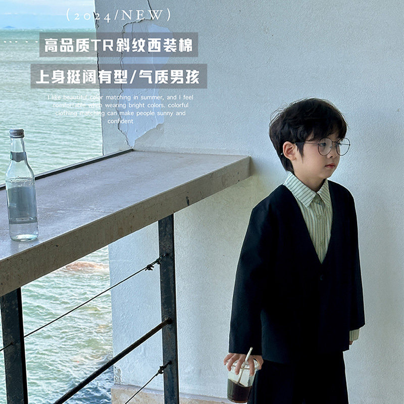 虾酱麻麻男童西装套装春秋季2025新款男孩西裤英伦风儿童西服外套,童装/婴儿装/亲子装,套装,淘宝优惠券,粉丝福利购,淘宝优惠卷