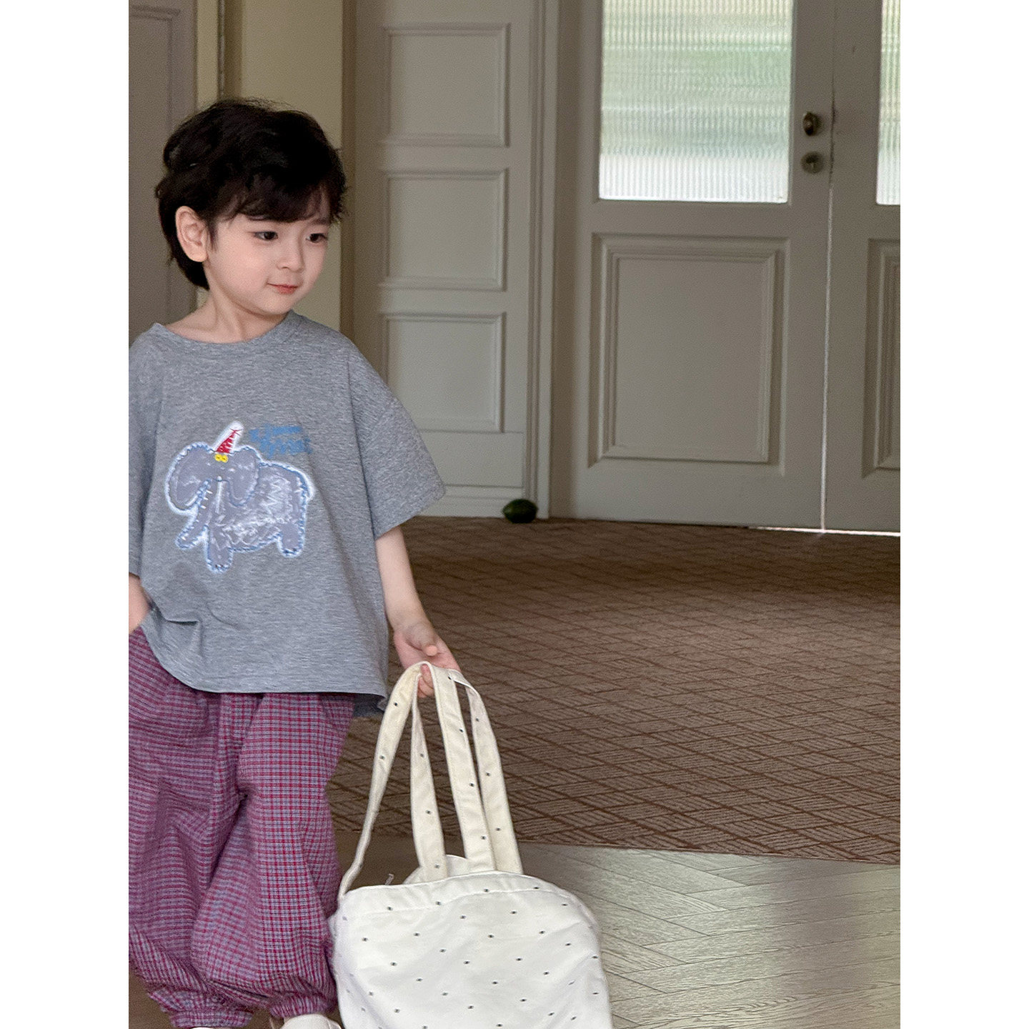 【小童】虾酱麻麻男童短袖t恤夏装2025新款上衣卡通儿童纯棉体恤,童装/婴儿装/亲子装,T恤,淘宝优惠券,粉丝福利购,淘宝优惠卷