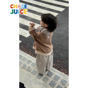 【小童】虾酱麻麻男童长袖t恤秋冬装2025新款假两件儿童装打底衫