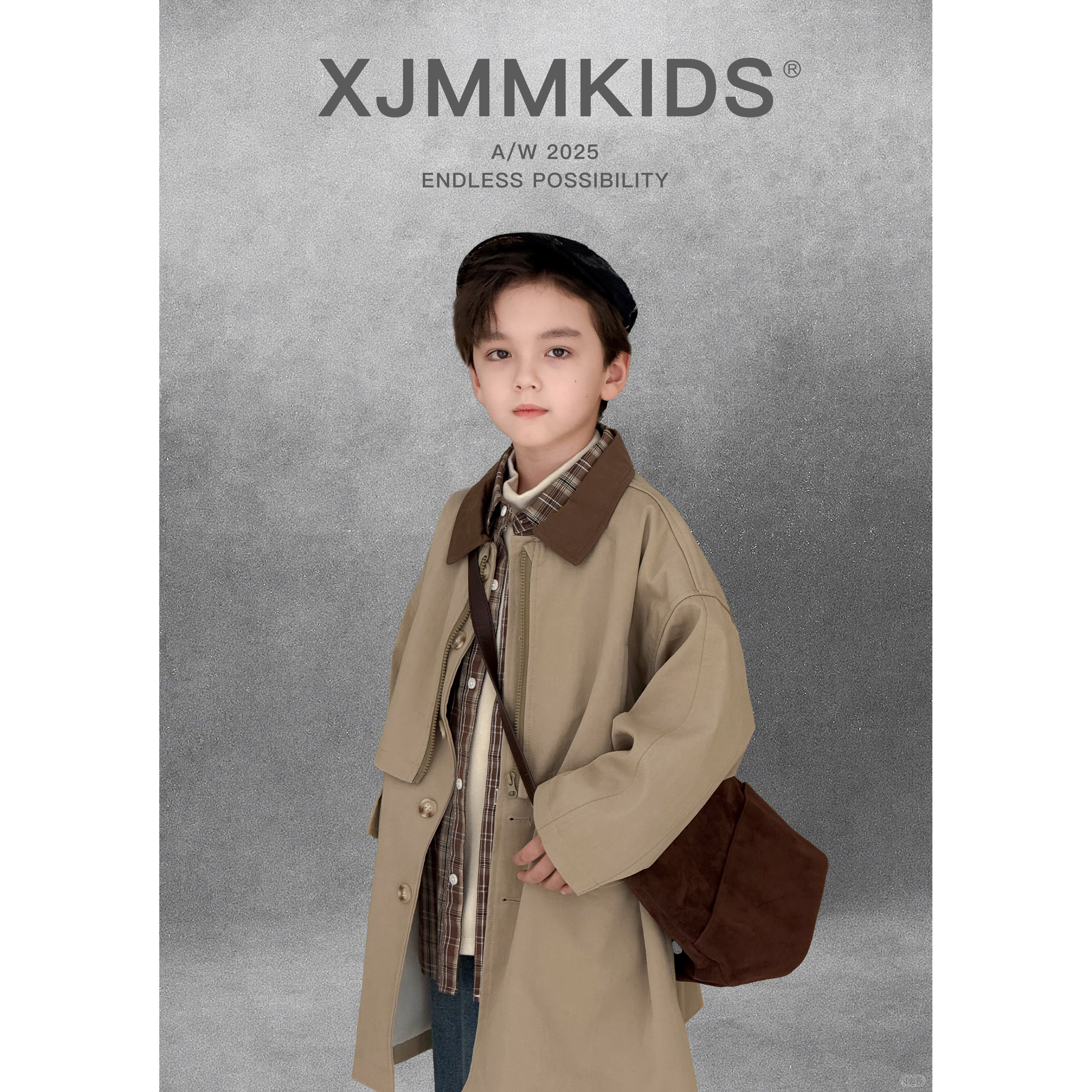 虾酱麻麻中长款纯棉风衣外套