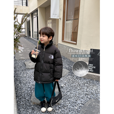 虾酱麻麻加厚立领羽绒服