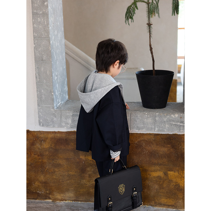 虾酱麻麻男童西装套装春秋季2025新款宝宝可拆卸假两件外套儿童潮,童装/婴儿装/亲子装,套装,淘宝优惠券,粉丝福利购,淘宝优惠卷