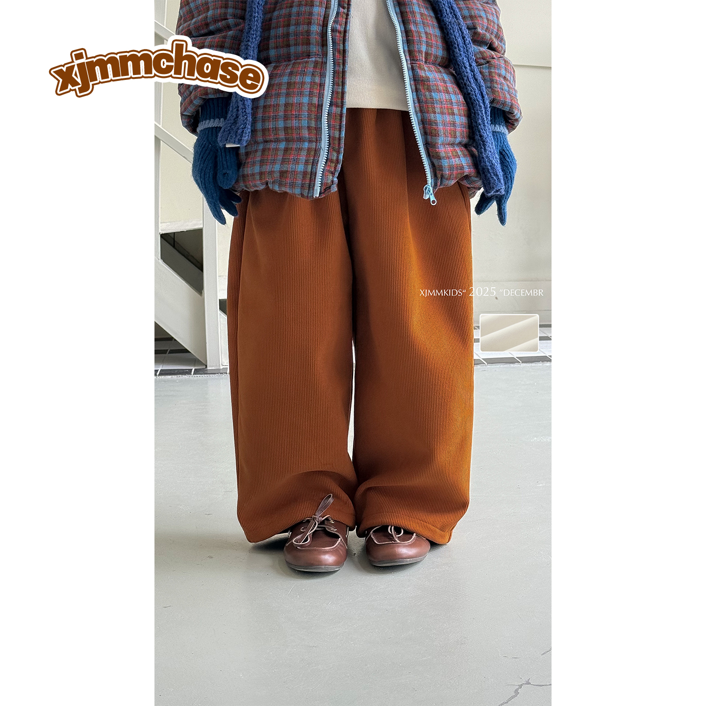 虾酱麻麻加绒保暖休闲裤