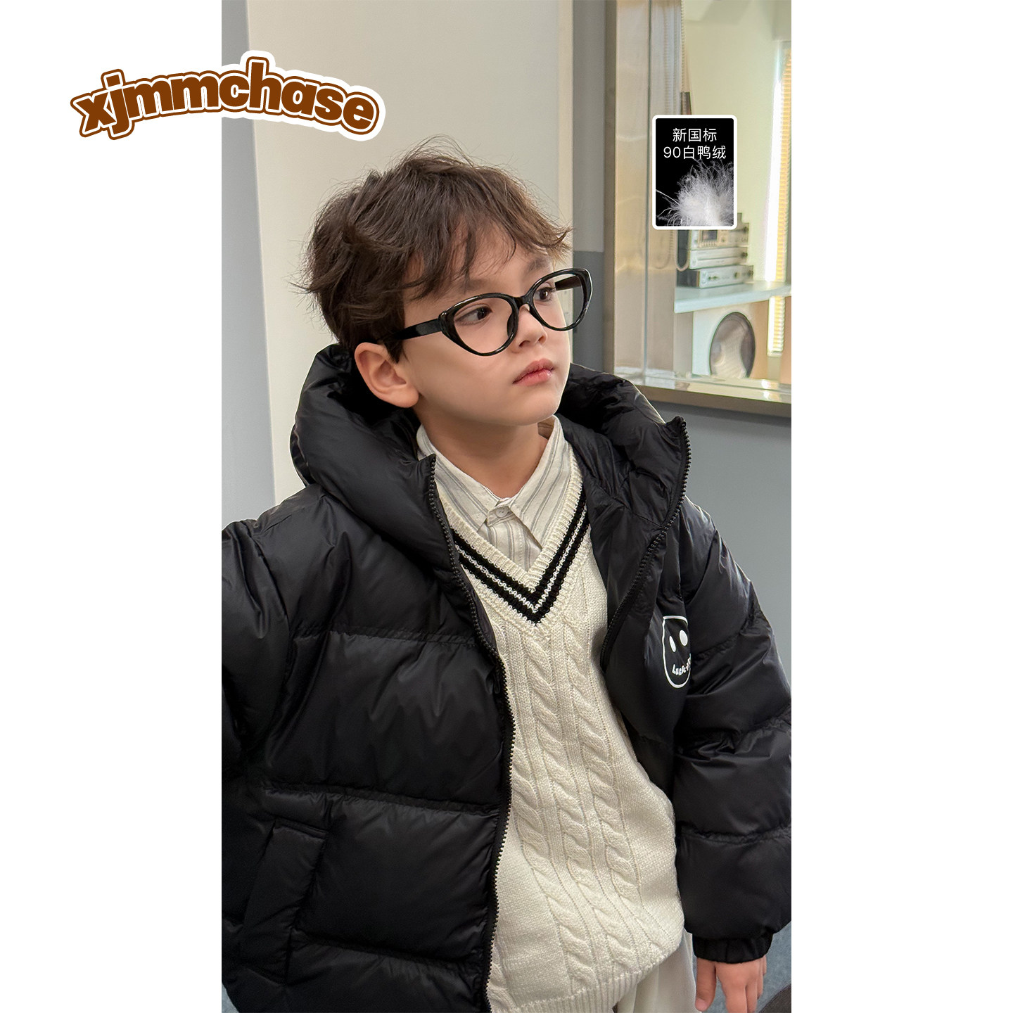 虾酱麻麻男童羽绒服冬季2025新款男孩洋气加厚连帽儿童装保暖外套,童装/婴儿装/亲子装,羽绒服,淘宝优惠券,粉丝福利购,淘宝优惠卷