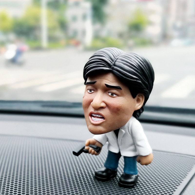 q版抖音张学友搞笑表情包旺角卡门乌蝇汽车摆件车载人偶手办模型