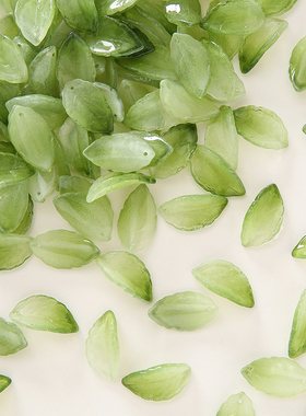 20颗13x22mm金秋叶琉璃树叶发簪叶子diy手工古风头饰吊坠制作材料