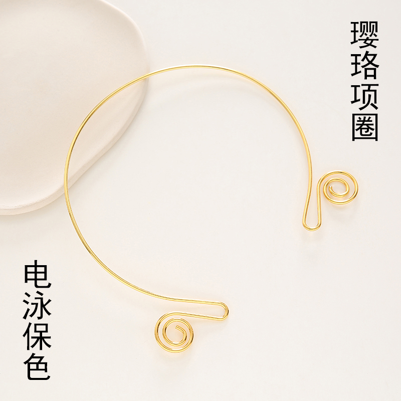 diy璎珞复古风金色手工脖链