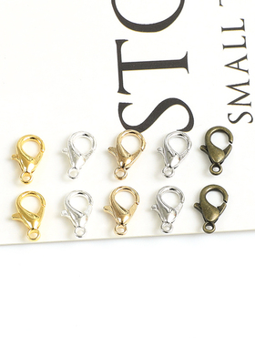 保色合金龙虾扣手工diy制作珍珠接头连接扣手链项链串珠饰品配件