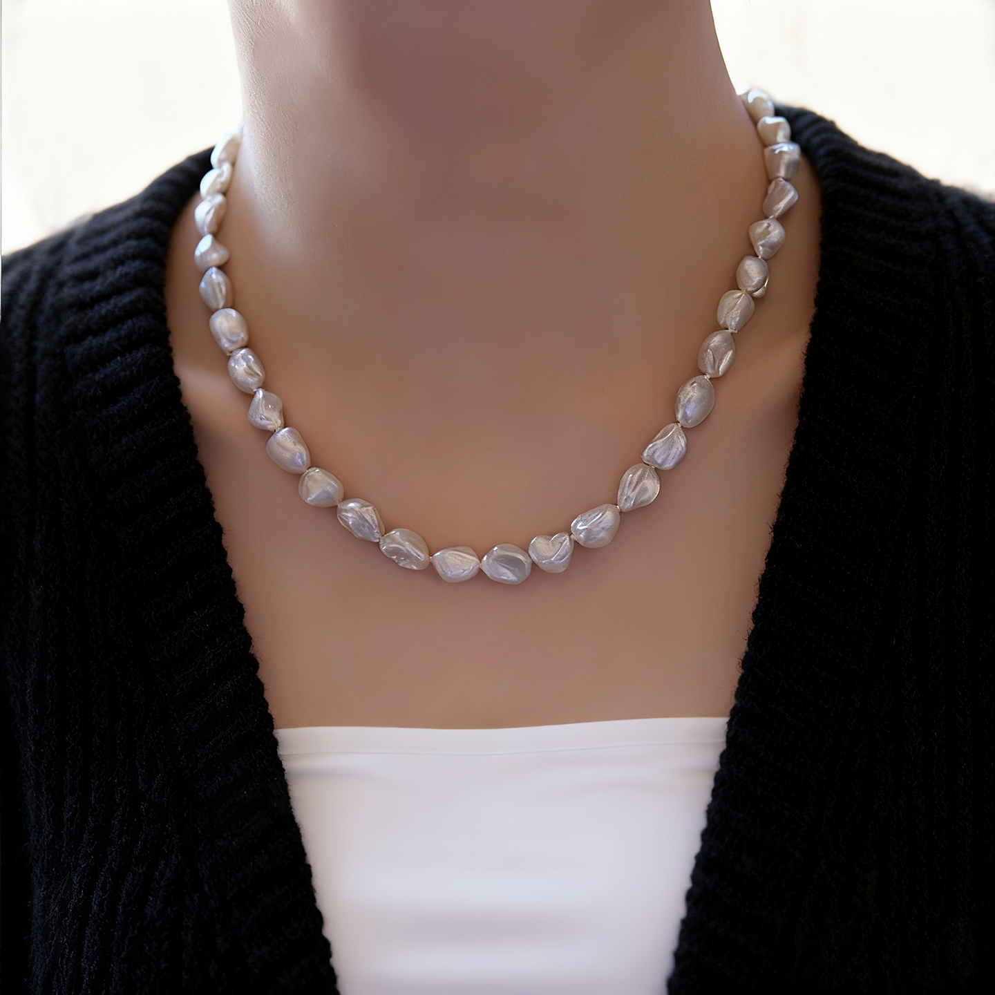 巴洛克异性不规则小众珍珠项链